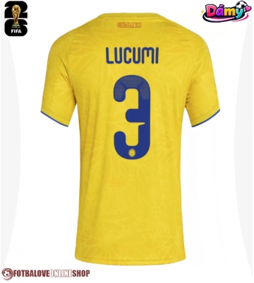 Kolumbie Jhon Lucumi #3 Domácí Dres pro Dámy MS 2026 Krátkým Rukávem